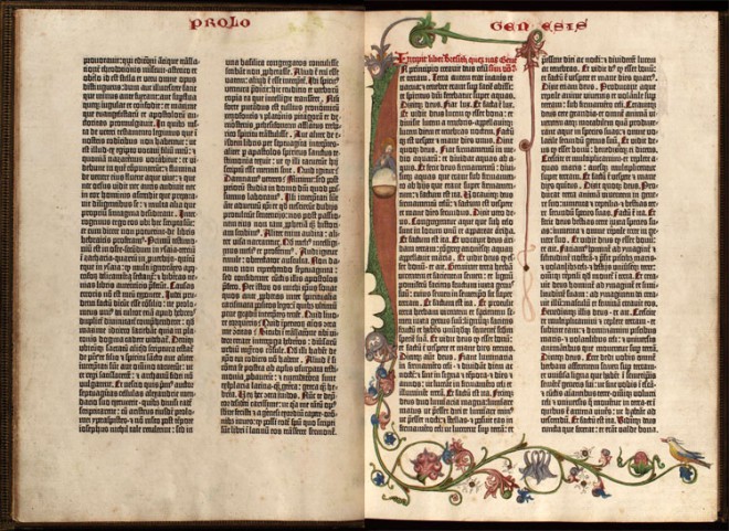 Библия Гутенберга с 1455 года