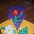 Об'ємна аплікація з кольорового паперу «Квітка для коханої матусі»   Хочу представити вам майстер-клас з виготовлення листівки до дня матері з об'ємним квіткою з кольорового паперу