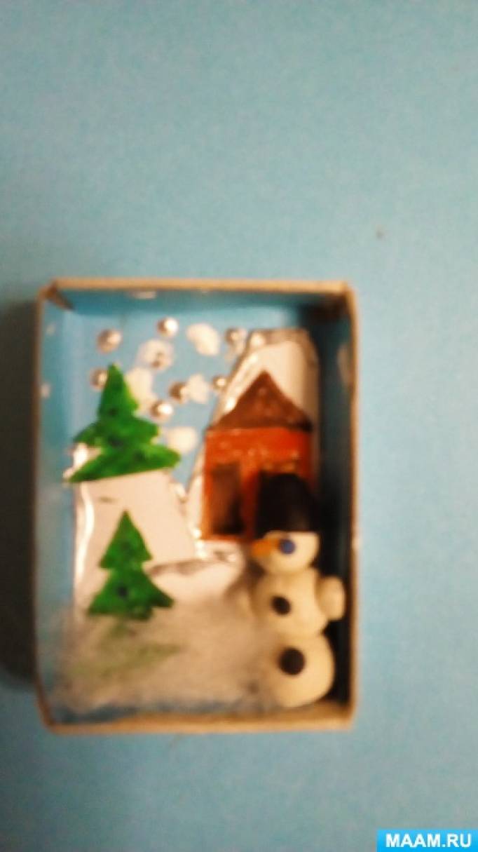 Майстер-клас «Чудо в сірниковій коробці»   Зимова казка в сірниковій коробці