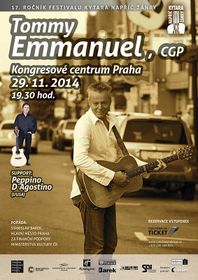Томмі Еммануель   - У Празі знову побуває австралійський гітарист-віртуоз, володар унікальної імпровізаційної техніки гри Томмі Еммануель