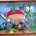 Картина з фетру «Улюблена казка дітей і дорослих -« Під грибом »В