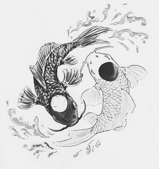 Ескізи татуювання інь-янь