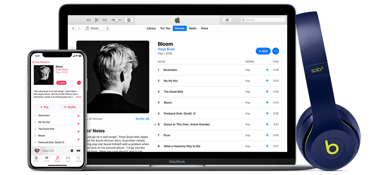 Студенти університетів і колледжей1 можуть користуватися Apple Music за пільговим щомісячним